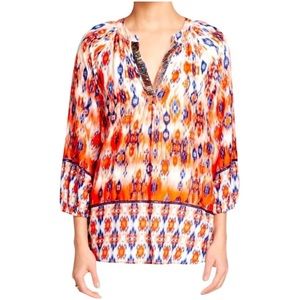 beachlunchlounge Red Alia Beaded Ikat Print Size Small